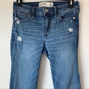 A&F Mid-Rise Distressed Jeans (Size 4S / W27)